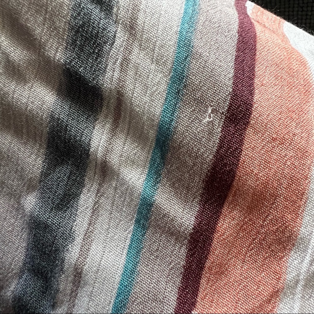 Torrid Multi Stripe Gauze Button Back Blouse - image 7